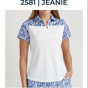 NWT Bermuda Sands ladies short sleeve golf top.